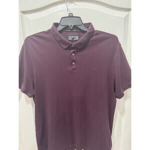 Calvin Klein Liquid Touch Men's Size XL Solid Burgendy Soft Polo Shirt